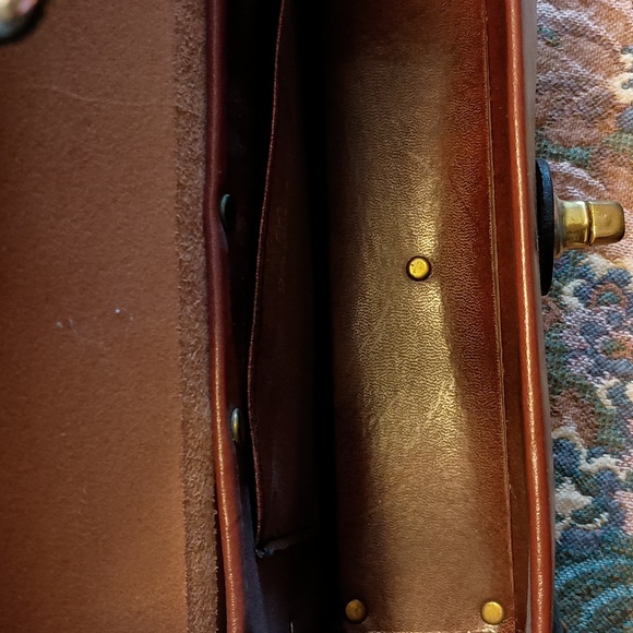 Vintage 60s 70s John Romain Saddle Leather Shoulder Bag - Picture 7 of 11